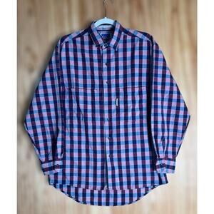 Levi’s 80s 90s Plaid Button Up Shirt Sz XL Vtg Grunge Workwear Retro Lumberjack